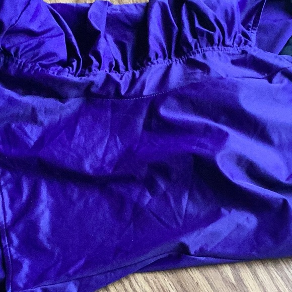π Sexy PURPLE RUCHED 1 PC SWIMSUIT EUC Croft & Barrow - Picture 6 of 15